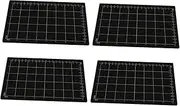 Angoily 4pcs Magnetic Cutting Mats Grid Rubber Base Iron for Teaching Supplies Magnetic Tool Parts Pad