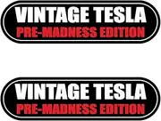 2 Pack Funny Anti Elon Vintage Pre Madness Edition Bumper Sticker-Elon Musk Tesla Car Decals Stickers ! I Bought This Before Elon Went Crazy Vinyl Decal (Rounded Corners)