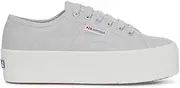 [Superga] Women's 2790 Platform Sneaker, Grey Silver-Favorio, EU40/US 9