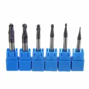 6Pcs 2 Flutes Ball Nose End Mill Milling Cutter CNC Router Bits Set R0.5-R3.0 C#
