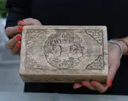 Hand Carved Jewelry Trinket Keepsake Wooden Storage Box (Celtic Tree Of Life,...