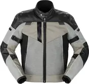 Spidi Vent Pro Motorcycle Leather Jacket, black-white, Size 50 for Men Black White