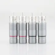 Audiophile RCA Connectors Silver Plated Plug for HiFi Signal Cable Interconnect