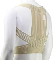 Clavicle Posture Brace by Vulkan, XX-Large, Beige, Upper Back Brace with Cross Straps, Posture Brace for Positioning the Back and Shoulders, Brace for Hunchback, Kyphosis, and Clavicle Fractures