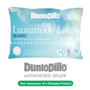 GENUINE DUNLOPILLO Classic Medium Profile & Feel Talalay Latex Pillow RRP $149