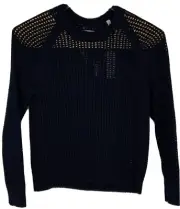 Vince Men's Open Weave Raglan Sweater Size L Color Navy Knit