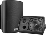 Pyle PDWR52BTBK Wall Mount Waterproof & Bluetooth Speakers, 5.25'' Indoor/Outdoor Speaker System (Black)