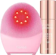 FOREO Fresh & Lifted Bundle - LUNA 4 plus Normal Facial Cleansing Brush + SUPERCHARGED SERUM 2.0, 30ml - Near Infrared Light Therapy - Face Cleansing Massage Brush - Microcurrent Facial Device