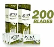 200 Astra Superior Platinum Double Edge Shaving Razor Blades Barber Salon India