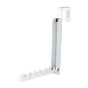 Home 7161 Over The Door Alloy Steel Hooks - Folding Hanging Coat White 1-Hook