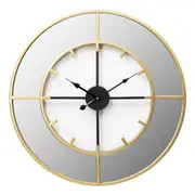 Mirror Dial Clock 60cm in Gold Metal Wall Clock