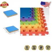 Portable 1/2" Baby Foam Mat - Colorful Interlocking Tiles for Fun Spaces
