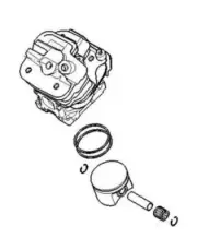 Cylinder With Piston Diameter 54 MM Models MS500i Original Stihl 1147-020-1200