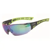Safety Glasses Scope Speed - Black/Green Frame Jade Mirror Anti Fog Anti Scratch - Box of 6