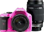 PENTAX DSLR K-x Double Zoom Kit Pink/Black 026