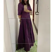 在飛比找蝦皮商城精選優惠-（尺寸5XL）出清 緞面晚裝 高貴名媛氣質紫色長款齊地禮服 