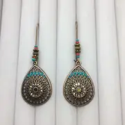 2.5 Inch Bronze-tone Earring Set Boho Retro Dangle Drop Hook New Free Ship 1523