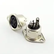 100pcs 7pin DIN Female Jack Cable Connector Adapter 7Pin Plug Panel Mount Solder