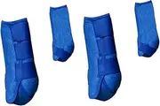 kokiya 4X Horse Boots Leg Wraps Shockproof Professional Tendon Protector Multifunction Adjustable Leg Protective Guard for Jumping, Blue