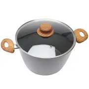 Taste the Difference Gourmet 24cm Non-Stick Cooking/Cookware Pot w/Glass Lid