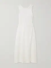 [Posse] Posse - Matilda Open-back Tiered Linen Maxi Dress - White - small small White