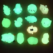Glow Kawaii Toys Cute Animal Antistress Decompression Mochi Toys Soft 5-50PCS