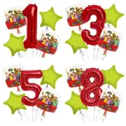 Super Mario 1-9 Birthday Balloon Bouquet 5 pcs Boys Birthday Party