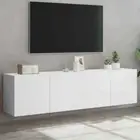 2x Wall Mounted TV Cabinet Floating Entertainment Unit Stand Storage Shelf Rack