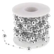 10m Beads String Pearls Wire Strands Wedding Birthday DIY