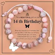 [Nexoluxa] 8 Year Old Girl Birthday Gift Butterfly Braclets Gifts for 6 7 8 9 10 Year Old Girls Gifts Little Granddaughter 6-8/8-12 Gifts Jewelry Niece Teens Girls with Message Card