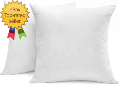 Luxury Goose down Feather Pillow Inserts - 20X20In, Double Layered Down-Proof De