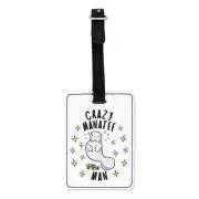 Crazy Manatee Man Stars Visual Luggage Tag Suitcase Bag - Funny Animal