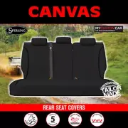 For Toyota RAV4 50 Series SUV 2019-On Canvas Black Custom REAR Seat Covers RAV 4