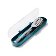 3pc Oxo Prep & Go Reusable Stainless Steel Spoon & Fork Utensil w/ Storage Set