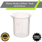 Plastic Beaker 250ml Pack of 12 Pieces