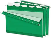 Pendaflex 42626 Colored Reinforced Hanging Folders, 1/5 Tab, Letter, Bright Green, 25/Box