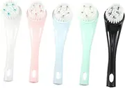 EXQUIMEUBLE 5Pcs Soft Bristle Face Massager Cleansing Brush for Manual Washing Skin Friendly Design Blackhead Removal Improves Skin Texture Random Colors