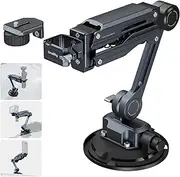 SMALLRIG Mini Shock Absorber Arm, 4-inch Vacuum Suction Cup, Double Spring and Hydraulic Damping, Car Mount for DJI Osmo Pocket 3/for GoPro HERO13/for Insta360 X4, with Storage Bag - 5123