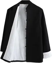 [G-LIKE] Chinese Martial Arts Men's Jacket - Traditional Uniform Outerwear for Martial Arts Kung Fu Tai Chi Wushu Men Women Costume Tang Style Long Sleeve Clothing - Cotton