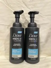 2 -Dove Men + Care Instant Foaming Body Wash Clean Comfort Micro Moisture 13.5oz
