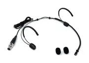 Black Headset Microphone fits AKG/Samson Wireless Mic System w/ mini XLR 3-pin