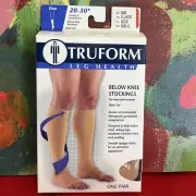 TrueForm Below Knee Open Toe 20-30 mmHg compression stocking Beige XL New In Box