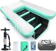 Inflatable Large Dog Float Floating Ramp - Swimming Pets Up to 220 Pounds Large Dogs - Inflatable Stairs for Boats, Docks, with Pump/Rope/Repair Kit - PVC Anti-Slip Fabric