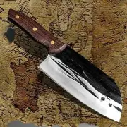 Chinese Cleaver Chef Knife Home Kitchen Cooking Tool High Carbon Steel Butcher