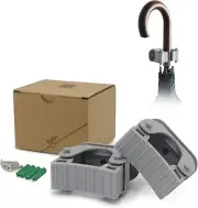 DrDirt Mop and Broom Holder - Utility Gripper Tool Rack Storage (2 Grippers)