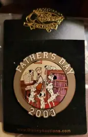 Disney Auction - 2003 Fathers Day - Dalmations Jumbo Auction Pin LE 100
