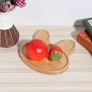 Wooden Plate Cute Animal Divided Dish Snack Food Serving Tray for Kid Children Tableware