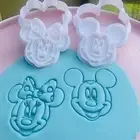 Mickey and Minnie Mouse Cookie Cutter & Embosser Stamps Set