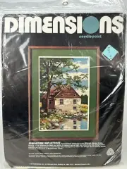 Dimensions Needlepoint Springtime Reflections Kit #2238 Craft Vtg USA 1983