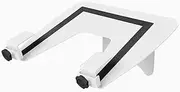 Desky VESA Laptop Mount – Universal Tray for 10–17” Laptops – Tool-Free Adjustment, Anti-Slip Pad, Cooling Design – Mounts to Desky or Standard Monitor Arms – White